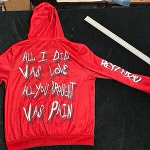 Reyzerati Signature Piece Red Jacket Men's M, chucky & wife dripping in blood